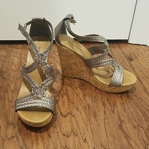 Banana Republic pewter wedges